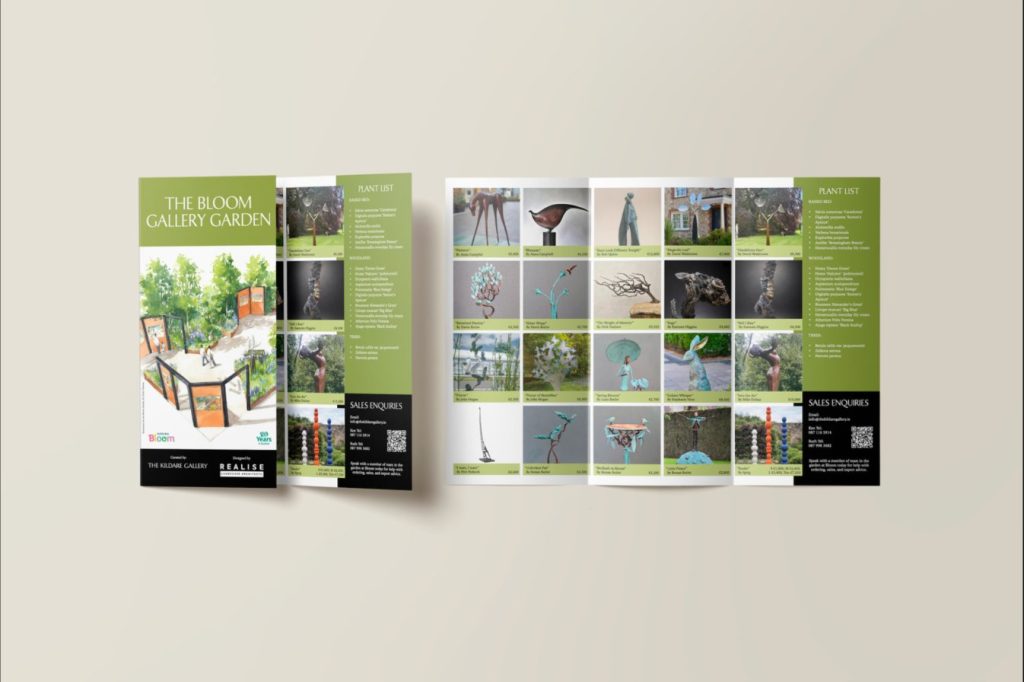 The Kildare Gallery: Bloom Gallery Garden brochure and website
